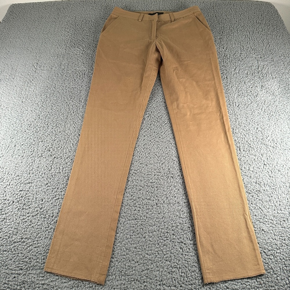 Jenni Kayne Pants Trouser Womens 4 Khaki Chino Workwear Straight Leg Cotton